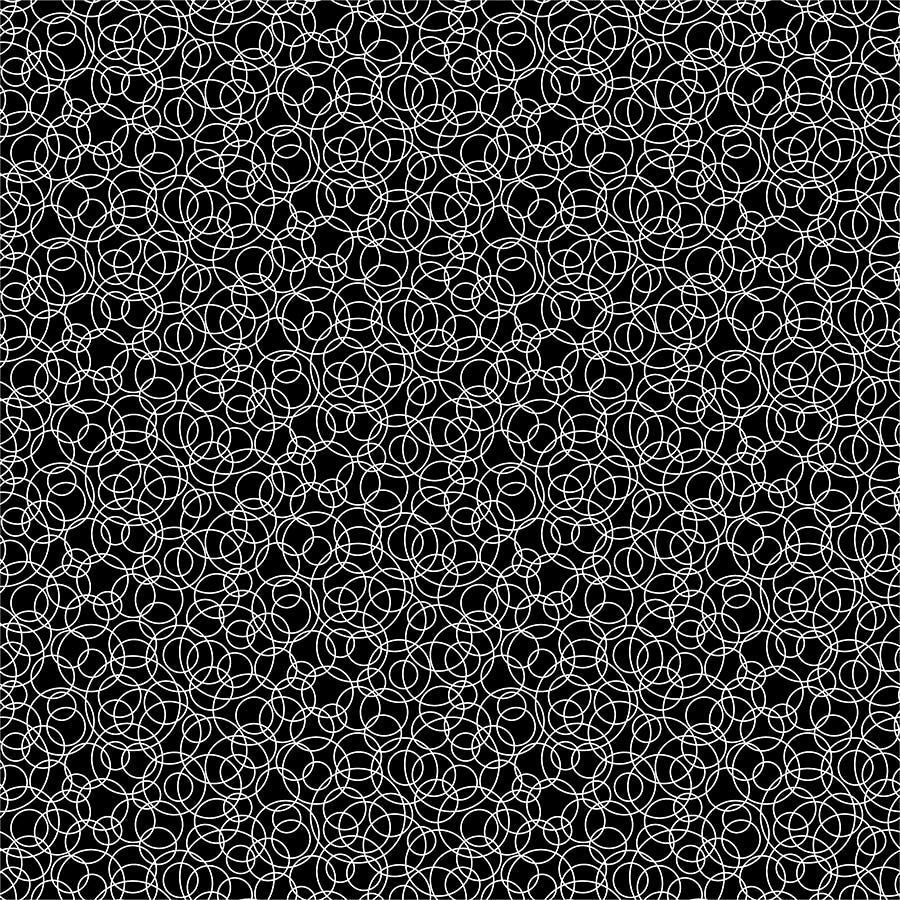 Basically Black & White 2 Tangled Circles Negative 25cm 10223-98