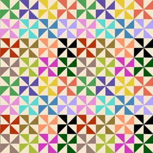Piecework 25cm AMT113-10C Pinwheel Cheery - Anna Maria