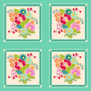 Allegory 25cm AMT144-64C Square Dance Bright Panel - Anna Maria