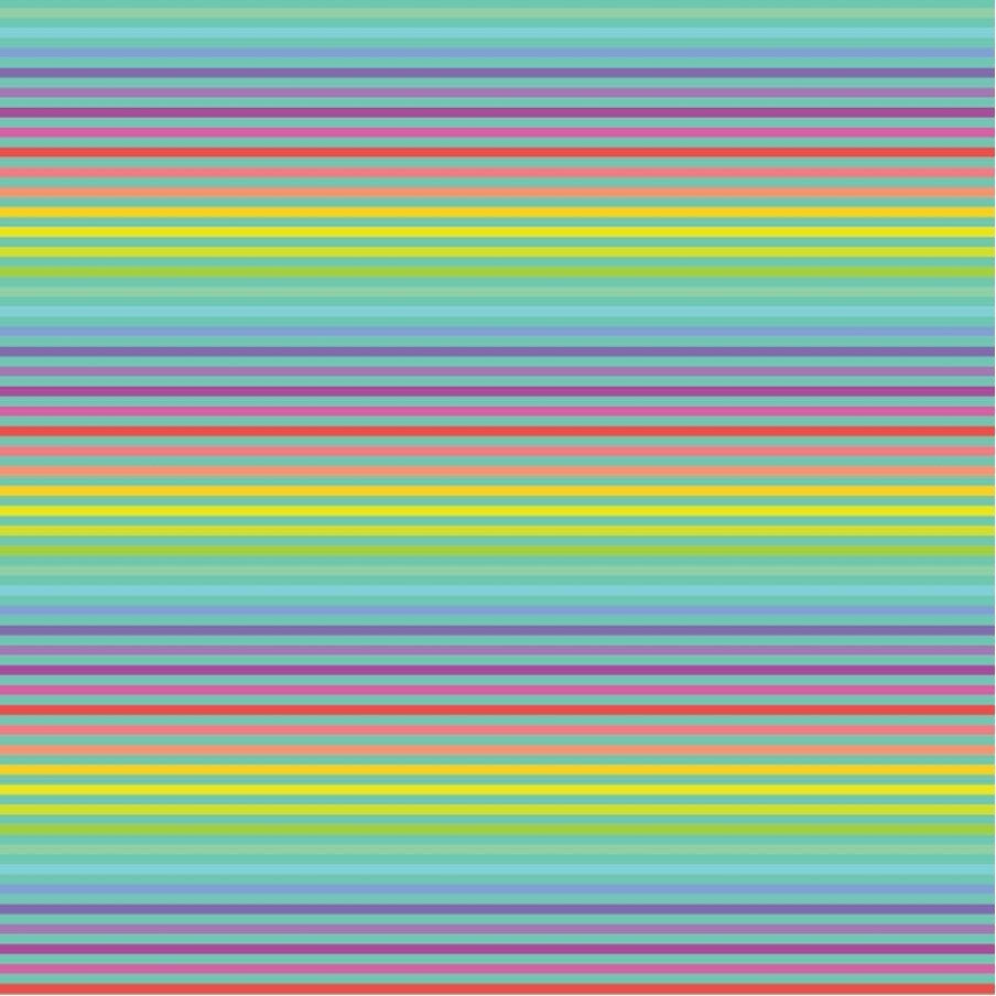 Stripes Teal Rainbow 25cm DV2802 - Devonstone Collection