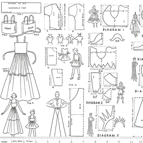 Costumes 25cm C16016 White - Riley Blake Designs