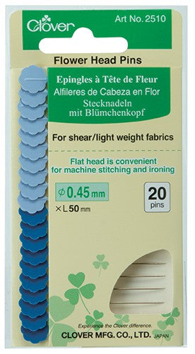 Flower Head Pins 0.45mm x 50mm L - Clover