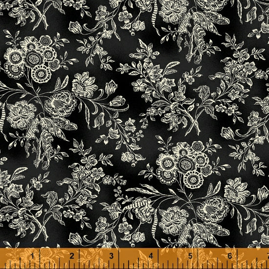 Eliza 25cm 52404-3 Floral Toile Black - Williamsburg