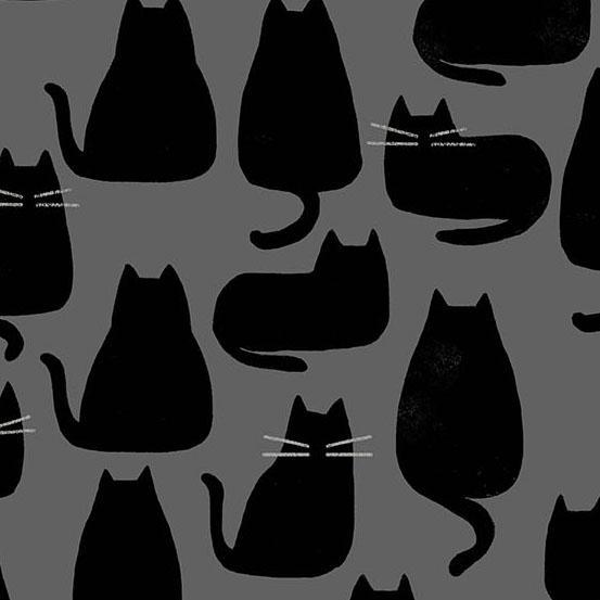Whiskers and Dash 25cm D9168 Charcoal  - Sarah Golden