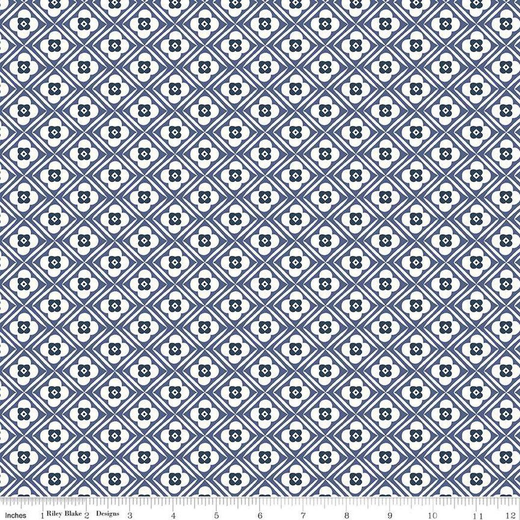 Bee Plaids 25cm C12021 Denim - Lori Holt for Riley Blake Designs