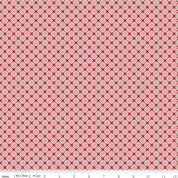 Bee Plaids 25cm C12023 Coral - Lori Holt for Riley Blake Designs