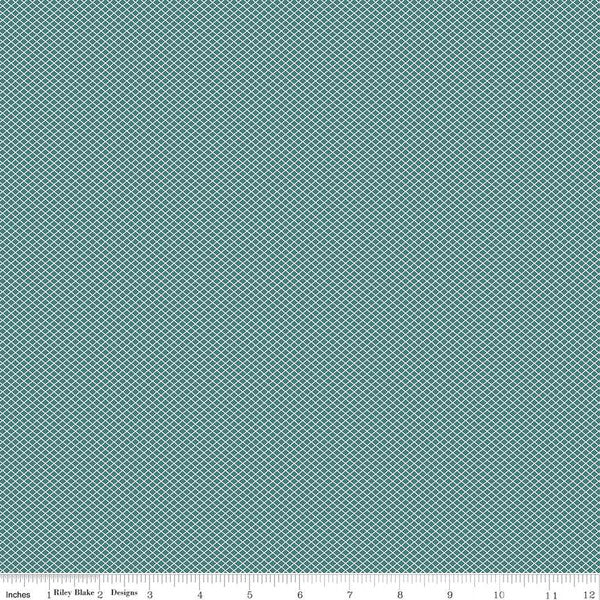 Bee Plaids 25cm C12026 Teal - Lori Holt for Riley Blake Designs