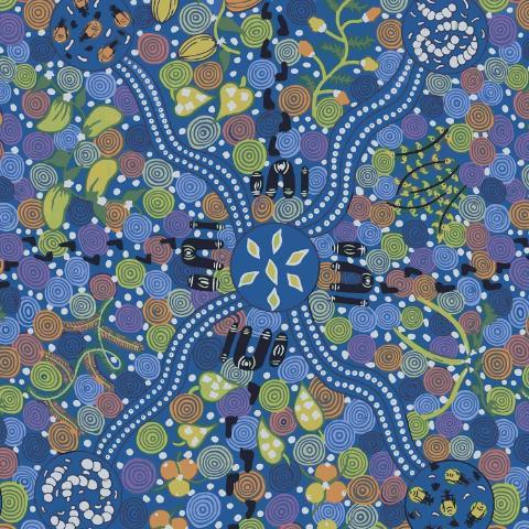 Corroboree Blue 25cm - Donna McNamara