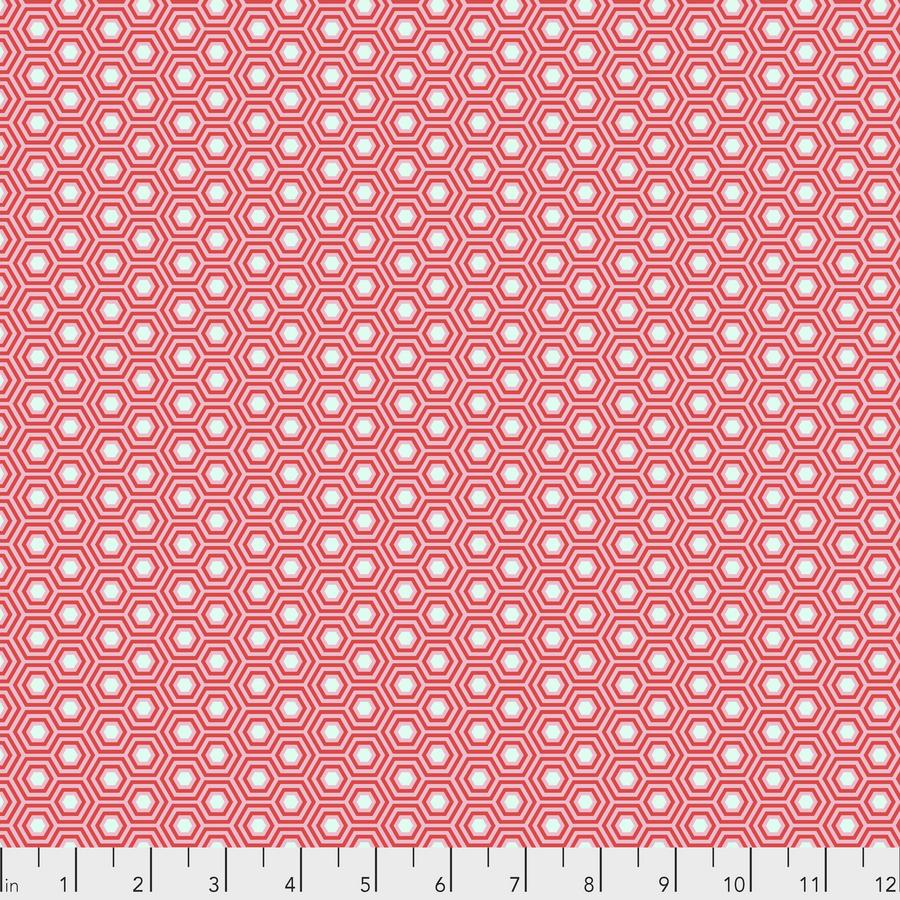 True Colours Hexi 25cm PWTP150 Flamingo - Tula Pink