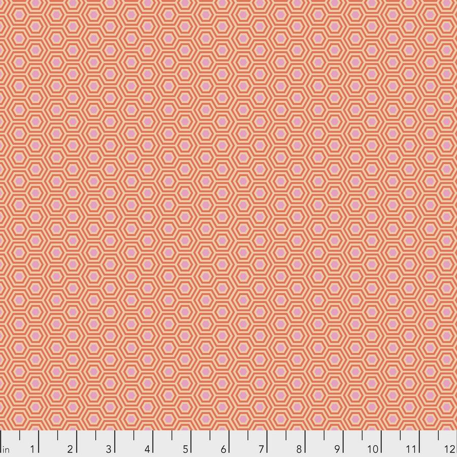 True Colours Hexi 25cm PWTP150 Peach Blossom - Tula Pink