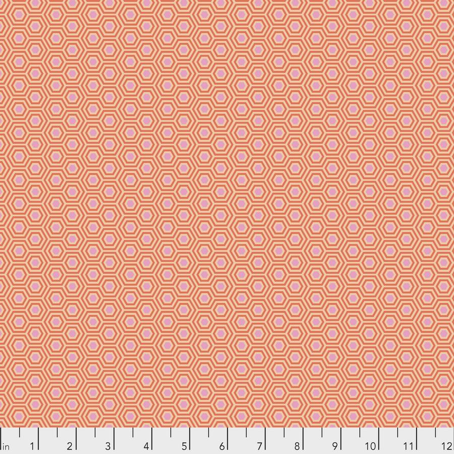 True Colours Hexi 25cm PWTP150 Peach Blossom - Tula Pink