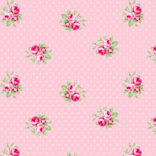 Barefoot Roses Classics 25cm TW03 Small Floral with Dots Pink  - Tanya Whelan