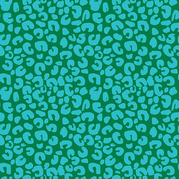 Happy Camper 25cm Wu Leopard Teal HC2503-20 - Jennifer Paganelli