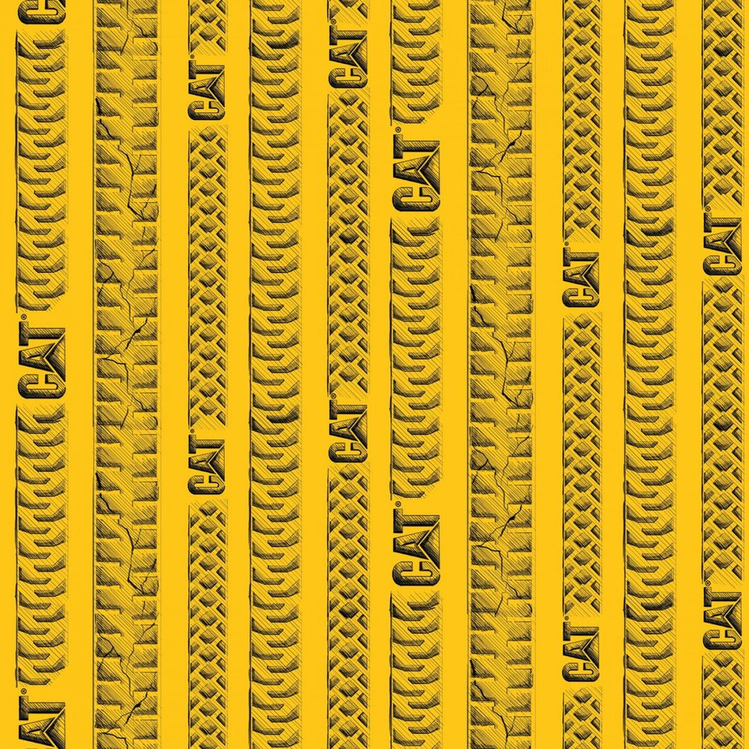 CAT® Yellow Tracks 25cm C9103 - Riley Blake Designs