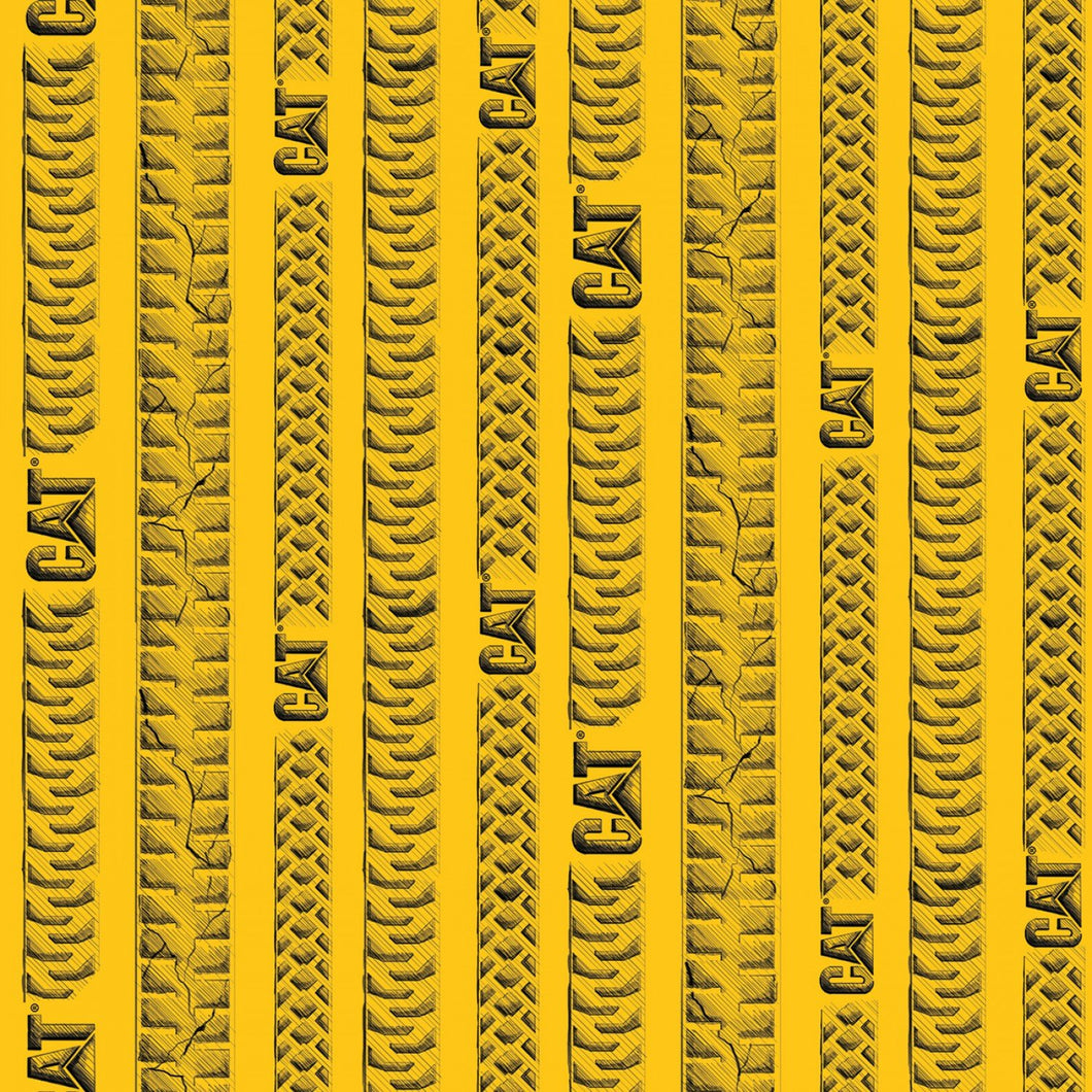 CAT® Yellow Tracks 25cm C9103 - Riley Blake Designs