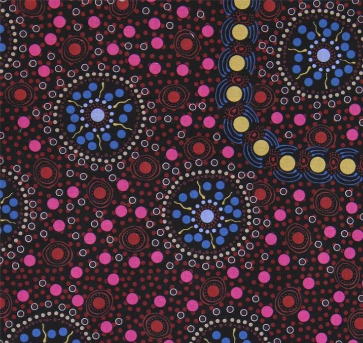 Dreamtime Flowes Black 25cm - Letisha Doolan