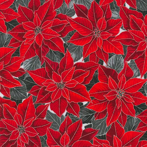 Holiday Flourish 15 25cm RK20793-93 Scarlet - Robert Kaufman