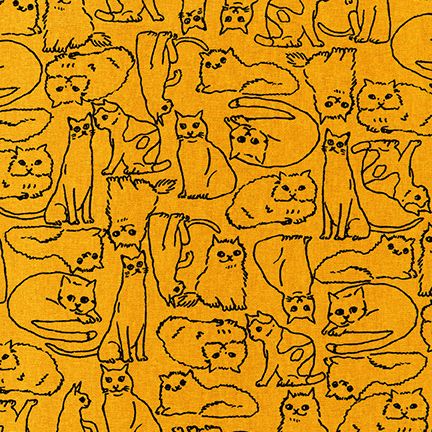 Cotton Flax Prints 25cm SB-850316D1-2 Mustard - Robert Kaufman Sevenberry