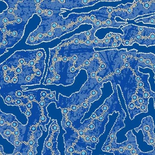 Yellow Bush Plum 25cm Blue - Julieanne T Nungarrayi